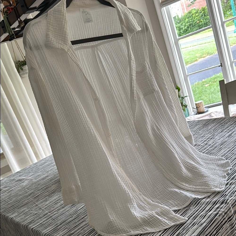 Kona Sol White Lightweight Shirt  Relaxed Fit - Picture 3 of 6